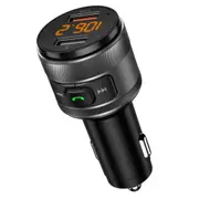 QC3.0 Dual USB LED Display bluetooth FM Transmitter Car Charger MP3 Player For iPhone 8Plus XS 11Pro Huawei P30 Pro Mate 30 5G S10+