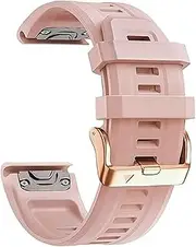 [RAYESS] For Garmin Fenix 7S/5S Plus/6S/5S/Instinct 2S/D2, 20mm Quick Fit Soft Silicone Strap With Rose Gold Buckle Silicone Quick Replacement Wrist Straps