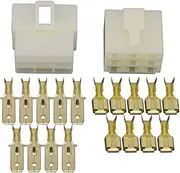 6.3mm 9 Pin DJ7091-6.3-11/21 Automotive Connector Cable Terminal Plug Kits Motorcycle Car Terminal Male Female(5 Sets)