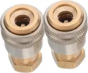 Didiseaon 2pcs Heavy Duty Brass Tire Air Chuck Adapter Quick Release Locking Air Inflator Nozzle for Valves Leakproof Tire Inflating Hose Nozzle for Cars Motorcycles Bicycles