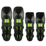 MOTORCYCLE KNEE PADS PVC ELBOW AND KNEE GEAR SAFETY FLUORES