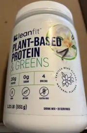 LeanFit Organic Plant-Based Protein Powder, Natural Vanilla Flavor (see desc)
