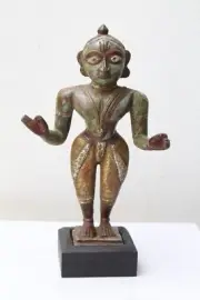 Lord Krishna Statue Figurine 10 Inches Hand Carved Bronze Religious Idol Statue