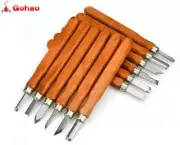 12x Heavy Duty Wood Lathe Chisel Set Turning Tool Wood Carving Gouge Durable