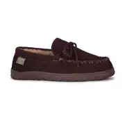 Cloud Nine Sheepskin Mens Moccasin Slippers Chocolate BRAND NEW