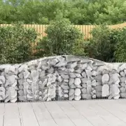 Arched Gabion Baskets 2 pcs 400x50x80/100 cm Galvanised Iron
