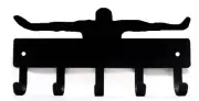 Butterfly swimmer Key Rack with 5 Hooks - Made in USA