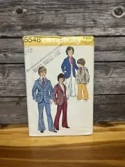 5548 Simplicity Vintage 70's Boy's Suit Sewing Pattern Sz. 6 Uncut