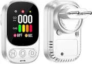 Combined Gas & CO Detector with Plug for Home Use, Carbon Monoxide Detector CO Warner CO Alarm & Gas Detector Gas Detector with Temperature & Humidity