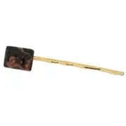 Glass Of Venice Millefiori Hairpin - Bobby Pin with Black Sparkly Murano Glass B