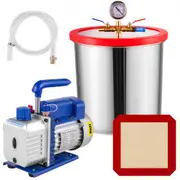 Vevor 5 Gallon Vacuum Chamber Silicone Expoxy Degassing With 3CFM 1/4HP Vacuum Pump 84 L/Min