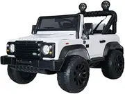 VOLTA Landrover Defender 12V Smart Control Ride On Car for Kids, White