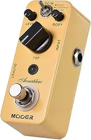 Acoustikar Acoustic Guitar Simulator Effect Pedal True Bypass with 3 Modes (Piezo/Standard/Jumbo) Multicolor526 One Size