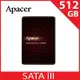 Apacer 宇瞻 AS350X SATA3 2.5吋 512GB SSD 固態硬碟