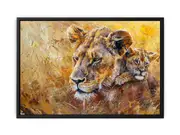 Lion Cute Baby Framed Print Fine Art Poster Print