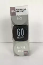 Workout Dice Foam 3 Piece Set 2.25" Cube 12 Activities & 6 Durations