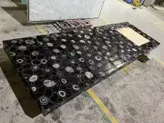 Black Geode Agate Island Table Top, Kitchen Counter Top Slab, Handmade Home Deco