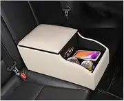 Arm Storage Box for Amanti for Avella for BESTA for Bongo for Borrego for Cadenza Car Interior Rear Handrail Armrest Box USB Charging(Model B Black)
