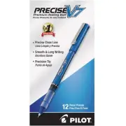 Pilot Precise V7 Liquid Ink Rollerball Pens, Fine Point, 0.7 mm, Blue Barrel,
