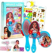 Moana 2 Hair Accessories Set for Girls - Bundle with Moana Hair Brush, Hair Clips, Mirror and More | Moana Hair Accessories for Girls
