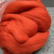 Merino Wool Spinning Felting Wool Roving Fiber Orange Spice 146g Mohair More