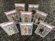 1993 Topps Jurassic Park Complete Character Set (8 cards) All Graded PSA 10