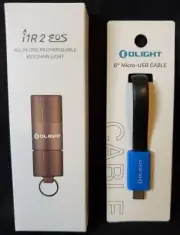 Olight - i1R 2 EOS Keychain Light - Desert Tan/6" Micro-USB Cable - New