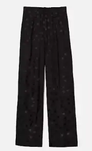 *NWT* GORMAN Neptune Pants Spotty Black Rayon Viscose Elastic Waist sz 8