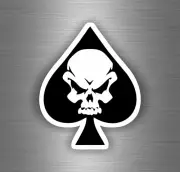 Sticker Biker Motorbike Biker Skull Ace of Spades Cushion Tuning Pirate