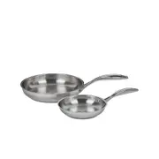 Swiss Diamond Premium Steel Induction 2 Piece Frying Pan Set 20 & 28cm - Robins Kitchen