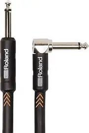 ROLAND Instrument Cable 15ft Right-Angled End Black Series (RIC-B15A)