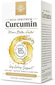 Solgar Full Spectrum Curcumin Liquid Extract, 105 Softgels - Faster Absorption - Brain, Joint & Immune Health - Long Lasting Support - Non GMO, Gluten Free, Dairy Free