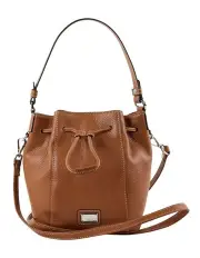 [Cellini] Lorne Leather Bucket Bag in Tan