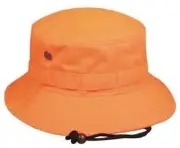 Outdoor Boonie Cap Bucket Hat Blaze Orange 411EX SIZE MEDIUM Brand New