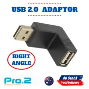 PRO 2 USB 2.0 RIGHT-ANGLE ADAPTOR DOUBLE SIDED A PLUG TO SOCKET