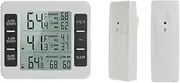 LCD Digital Thermometer Hygrometer Indoor Outdoor Temperature Humidity Meter Temperature and Humidity Sensor,B Easy Install Easy to Use