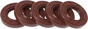 X AUTOHAUX Universal Oil Seal TC Double Lip W Steel Spring Seal Ring Rotary Shaft Seal 22x40x7mm High Pressure FKM Rubber Brown 5 Pcs