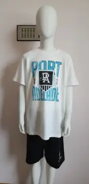 Port Adelaide Power AFL AFPOR0841 W24 Boys Short Sleeve Pyjama Set Size 12 New