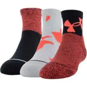 Boys Under Armour Phenom 3-pack Quarter Socks (US 13.5k-4y)
