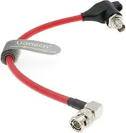 Uonecn HD SDI-Protector Cable 12G SDI Cord Galvanic-Isolators BNC Male to Right Angle BNC Female for RED-Komodo Camera 20CM (Red/Right Angle)