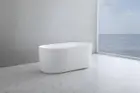 1500*750*580mm CETO Ally Groove Gloss White Oval Freestanding Bath