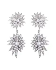 Eye Candy LA Snow Drop CZ Crystal Drop Earring