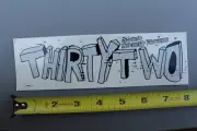 Thirty Two Snowboard Boots Clothing Clear Grey SNB4 Vintage Snowboarding STICKER