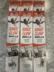 6 Packs Eagle Claw Snell Plain Shank Size 6