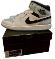 Air Jordan 1 Mid UNC White Ice Blue Black Size 14 DV1308-104 New