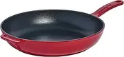 [Made In] Cookware - Enameled Cast Iron Skillet - Red - Exceptional Heat Retention & Durability - Professional Cookware France - Induction Compatible