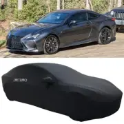 Black Indoor Stain Stretch Full Car Cover Dust Proof For Lexus LC500h RC F RC350 (for: Lexus)