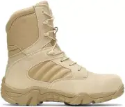 Bates Men's Gx-8 Composite Toe Side Zip Work Boots, Beige, Size 9