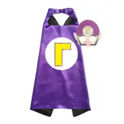 Kids Super Mario Costume Waluigi Cape and Mask Set