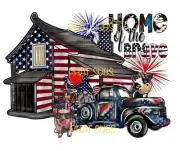 Sublimation Print Home Of The Brave Ready To Press Heat Transfer
